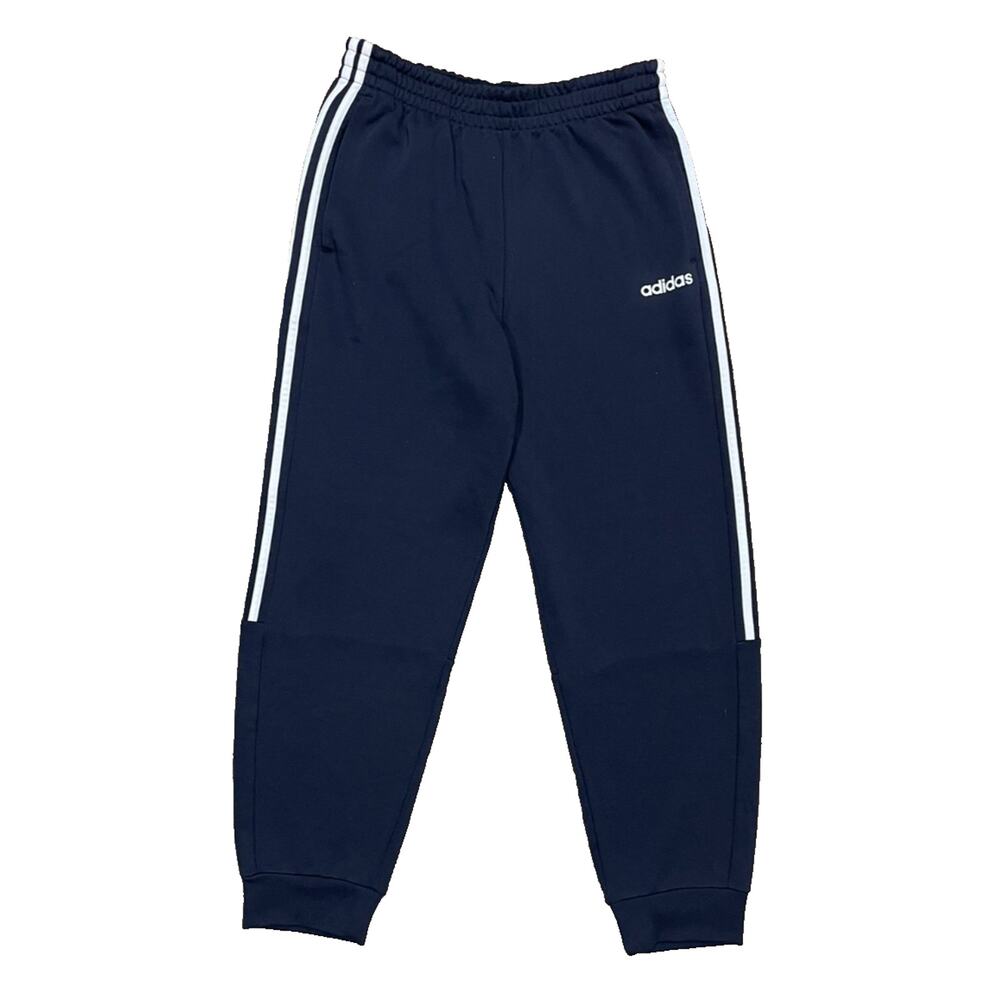 Adidas Mens M Navy Blue Climalite Jogger Pants 3 Stripe Athletic FP7695 Track